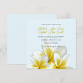 Plumeria Frangipani Tropical Wedding Einladungen (Vorne/Hinten)