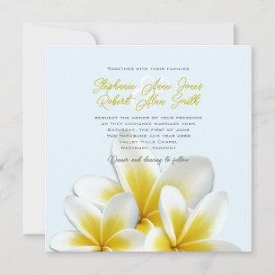 Plumeria Frangipani Tropical Wedding Einladungen