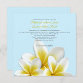 Plumeria Frangipani Tropical Wedding Einladungen (Vorne/Hinten)