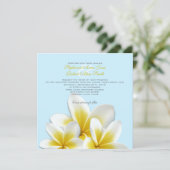 Plumeria Frangipani Tropical Wedding Einladungen (Stehend Vorderseite)