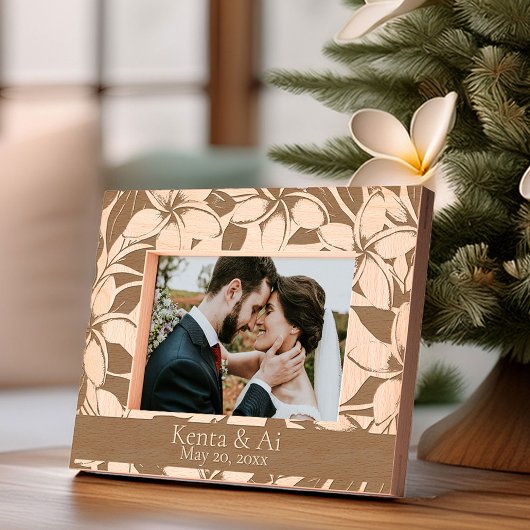 Plumeria Geätzte Rahmen