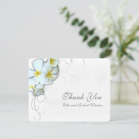 Plumeria Geblüht Personalisiert Danke (Stehend Vorderseite)
