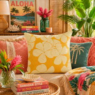 Plumeria gelb kissen
