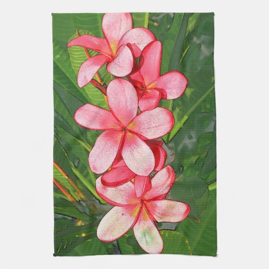 Plumeria Geschirrtuch (Vertikal)