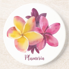 Plumeria Getränkeuntersetzer