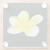 Plumeria Glass Untersetzer (Rückseite)