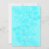 Plumeria Hawaiian Probe Dinner Einladung (Rückseite)