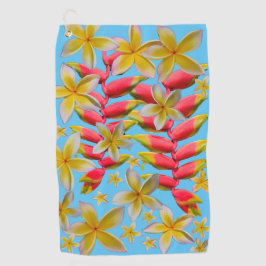 Plumeria Heliconia Golfhandtuch