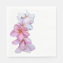 Plumeria in Pink Paper Napkin Serviette