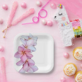 Plumeria in rosa Papierplatte Pappteller (Party)