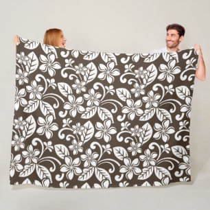 PLUMERIA (KAFFEE BROWN) FLEECEDECKE