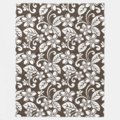 PLUMERIA (KAFFEE BROWN) FLEECEDECKE (Vorderseite)