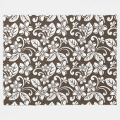 PLUMERIA (KAFFEE BROWN) FLEECEDECKE (Vorderseite (Horizontal))