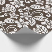 PLUMERIA (KAFFEE BROWN) GESCHENKPAPIER (Ecke)