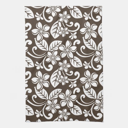 PLUMERIA (KAFFEE BROWN) GESCHIRRTUCH (Vertikal)