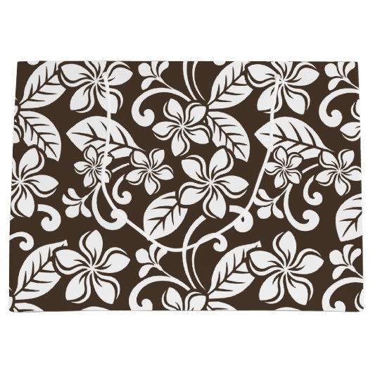 PLUMERIA (KAFFEE BROWN) GROßE GESCHENKTÜTE (Vorderseite)