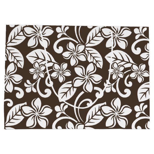 PLUMERIA (KAFFEE BROWN) GROßE GESCHENKTÜTE (Rückseite)