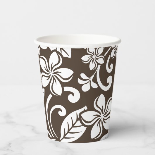 PLUMERIA (KAFFEE BROWN) PAPPBECHER (Rückseite)