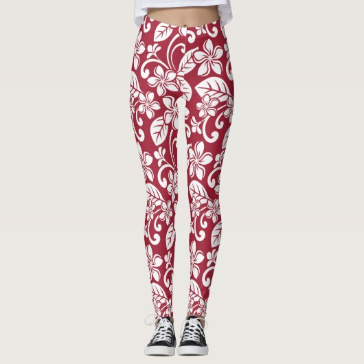 PLUMERIA (KARDINAL RED) Leggings (Vorderseite)