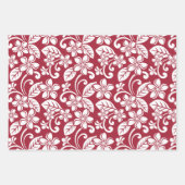 PLUMERIA (KARDINAL ROT) GESCHENKPAPIER SET (Vorderseite)