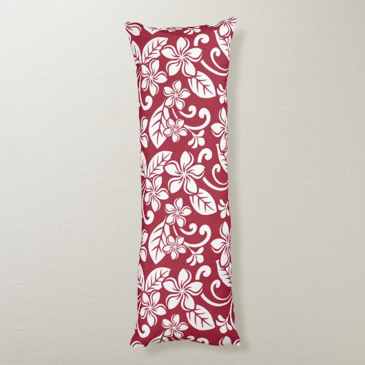 PLUMERIA (KARDINAL ROT) SEITENSCHLÄFERKISSEN (Rückseite (Vertikal))