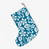 PLUMERIA (KARIBISCHE BLAU) KLEINER WEIHNACHTSSTRUMPF (Rückseite (Hängend))