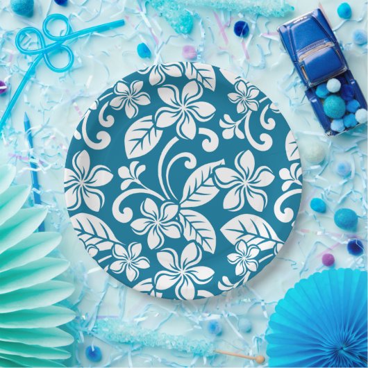 PLUMERIA (KARIBISCHE BLAU) Papierplatte Pappteller (Party)