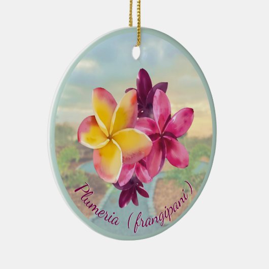 Plumeria Keramik Ornament (Rechts)