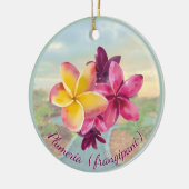 Plumeria Keramik Ornament (Links)