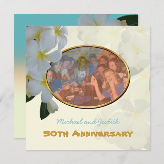 Plumeria Lei - Ankündigung des tropischen Fotos (Vorne/Hinten)