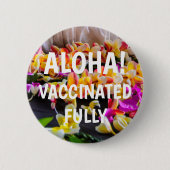 Plumeria Lei Making Hawaii Aloha Impfknopf Button (Vorderseite)