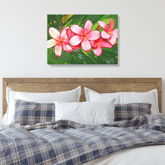Plumeria Leinwanddruck (Insitu (Schlafzimmer))