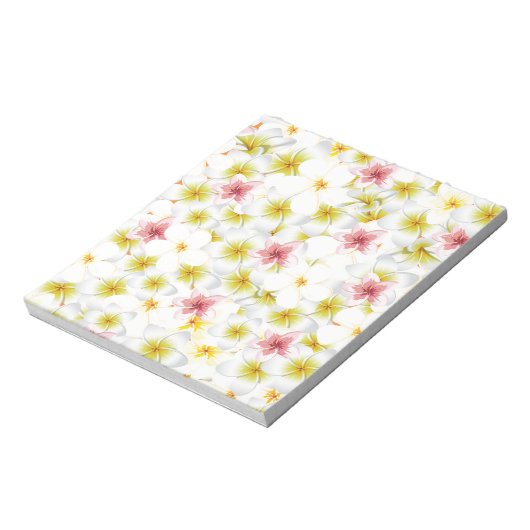 Plumeria Liebe Notizblock (Rotiert)
