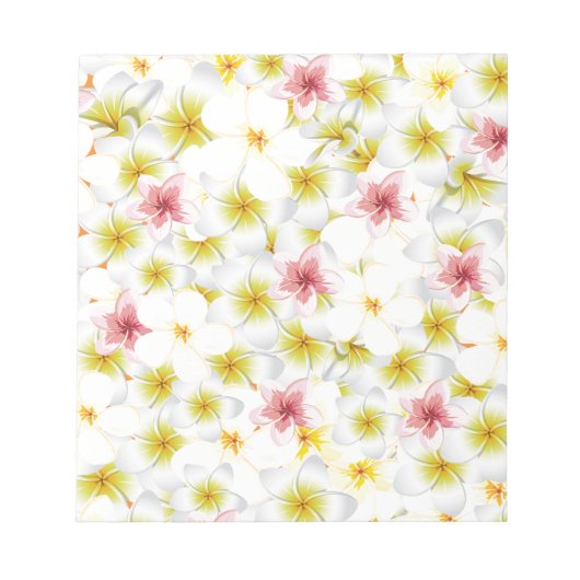 Plumeria Liebe Notizblock (Vorderseite)