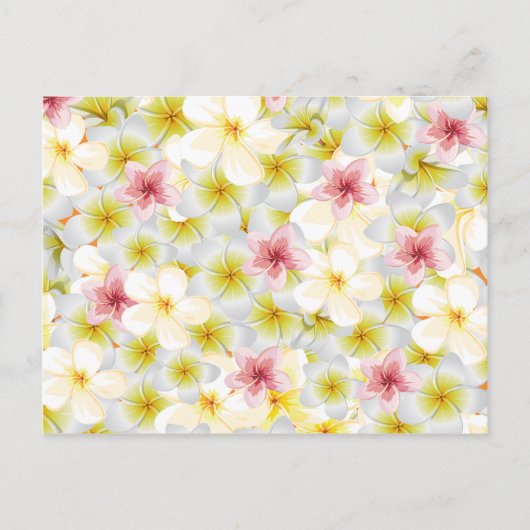 Plumeria Liebe Postkarte (Vorderseite)
