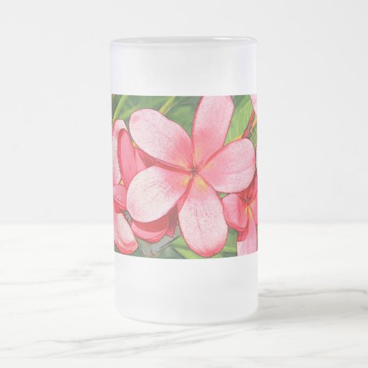 Plumeria Mattglas Bierglas (Mittel)