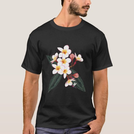 Plumeria mit Hummingvogel T-Shirt (Vorderseite)