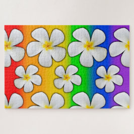 Plumeria mit Rainbow Colors 1014, Puzzle