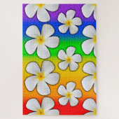 Plumeria mit Rainbow Colors 1014, Puzzle (Vertikal)