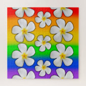 Plumeria mit Rainbow-Farben, Puzzle (Horizontal)
