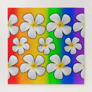 Plumeria mit Regenbogenfarben, Puzzle