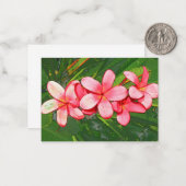 Plumeria Mitteilungskarte (Vorderseite/Rückseite Beispiel)