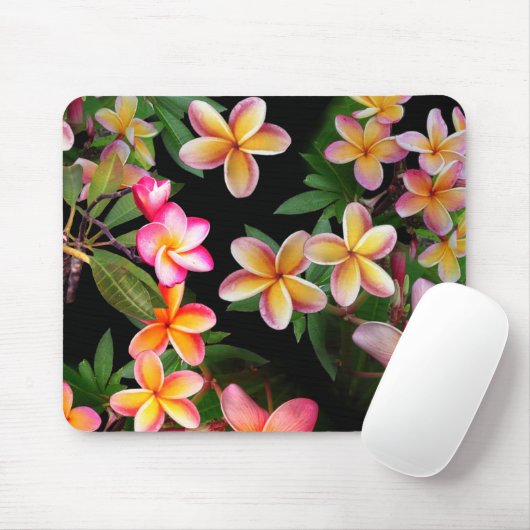 Plumeria Mouse Pad Mousepad (Mit Mouse)