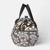 PLUMERIA-MUSTER IN KAFFEE BROWN DUFFLE BAG (Rechts)