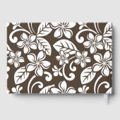 PLUMERIA-MUSTER IN KAFFEE BROWN GÄSTEBUCH (Rückseite)