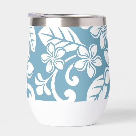 PLUMERIA-MUSTER IN SLATE BLAUE (Rechts)