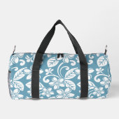 PLUMERIA-MUSTER IN SLATE BLAUE DUFFLE BAG (Rückseite)