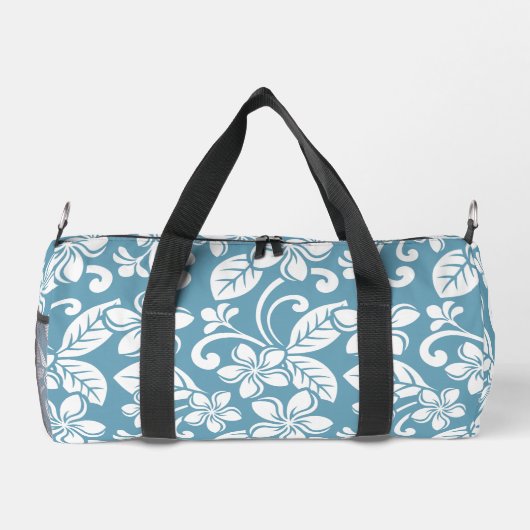 PLUMERIA-MUSTER IN SLATE BLAUE DUFFLE BAG (Rückseite)