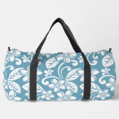 PLUMERIA-MUSTER IN SLATE BLAUE DUFFLE BAG (Vorderseite)
