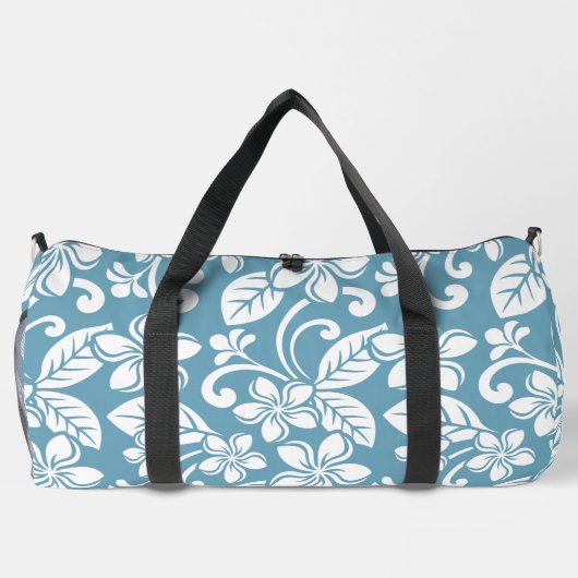 PLUMERIA-MUSTER IN SLATE BLAUE DUFFLE BAG (Rückseite)